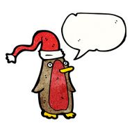 cartoon robin with speech bubble N60