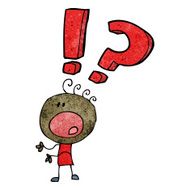 cartoon confused boy N17