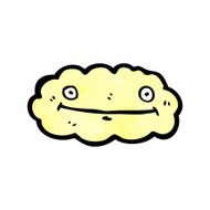 happy cartoon cloud N34