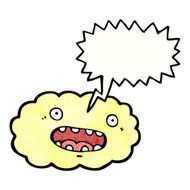 shouting cloud cartoon character N4