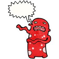 cartoon alien with speech bubble N16