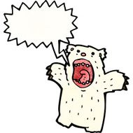 cartoon roaring bear N7