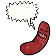 cartoon sausage with speech bubble N30