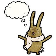 cartoon rabbit with thought bubble N119