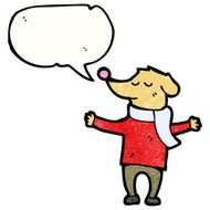 cartoon dog with speech bubble N53