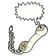 cartoon telephone receiver N11