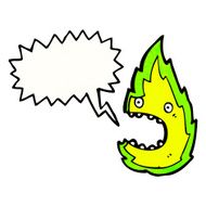 cartoon green fire N3