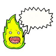 cartoon green fire N4