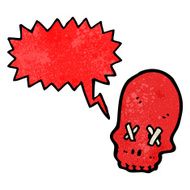 spooky skull cartoon N27