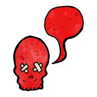 spooky skull cartoon N28