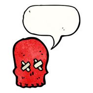 spooky skull cartoon N29