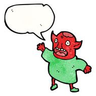 cartoon monster with speech bubble N69