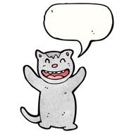 happy cartoon cat N10
