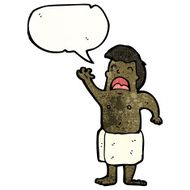 cartoon man in towel singing N4