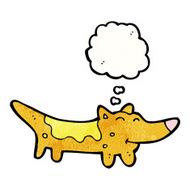 cartoon little dog with thought bubble N39