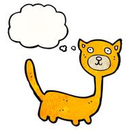 cartoon cat with thought bubble N138