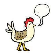 cartoon clucking hen N2