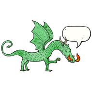 cartoon dragon with speech bubble N11
