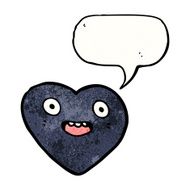 cartoon black heart N15