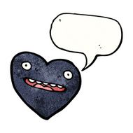 cartoon black heart N16