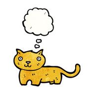 cartoon cat with thought bubble N139