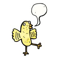 cartoon tweeting bird N16