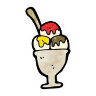Cartoon Ice Cream Sundae N16