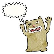 cartoon roaring bear N8