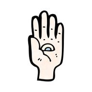 spooky all seeing eye hand symbol N4