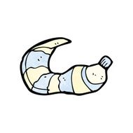 squeezed tube of toothpaste cartoon N5