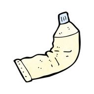 squeezed tube of toothpaste cartoon N6