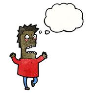 cartoon terrified man N322