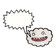 happy cloud with speech bubble N7