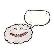 happy cloud with speech bubble N9