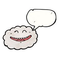 happy cloud with speech bubble N10