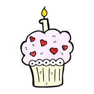 cartoon cupcake N176
