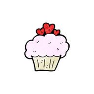 cartoon cupcake N178