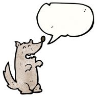 cartoon little wolf N88