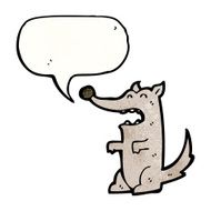 cartoon little wolf N89
