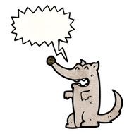cartoon little wolf N92