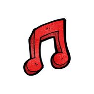 cartoon musical note N34