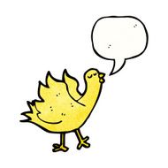 cartoon yellow bird N32