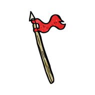 cartoon spear with flag N2