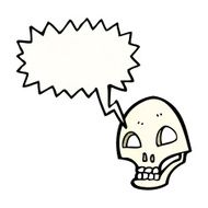 cartoon spooky skull symbol N25