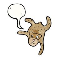 cartoon bear with speech bubble N44