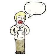 cartoon man reading speech N2