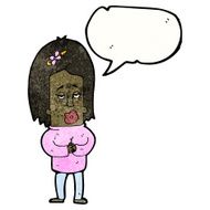 cartoon nervous woman N41