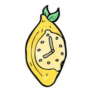 cartoon lemon clock N3