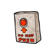 cartoon tempting big red button N2