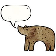 cartoon bear with speech bubble N46